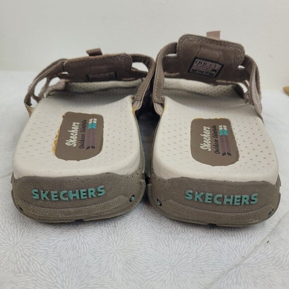 Skechers Outdoor Lifestyle Reggae Repetition tan slide sandals gorpcore beach 9 - Picture 10 of 11
